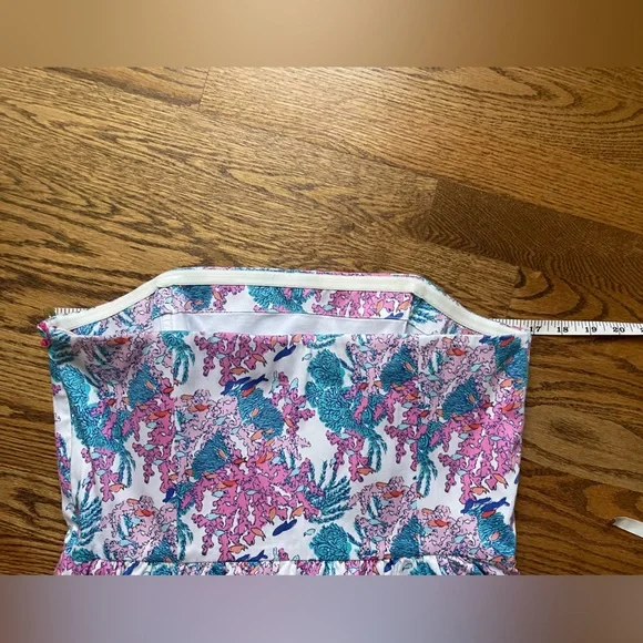 Vineyard Vines Ocean Life Strapless Dress, size 12 - Picture 3 of 5